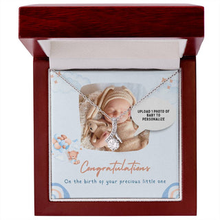 New Baby Congratulations Customizable Personalized Necklace for mom - Atelier Prints