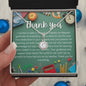 Teacher Gratitude Blooms Necklace for her - Atelier Prints