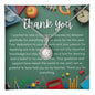 Teacher Gratitude Blooms Necklace for her - Atelier Prints