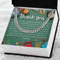 Teacher Gratitude Blooms Necklace for him - Atelier Prints