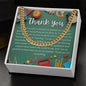 Teacher Gratitude Blooms Necklace for him - Atelier Prints