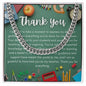 Teacher Gratitude Blooms Necklace for him - Atelier Prints