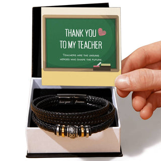 Teacher's Tribute Bracelet for him - Atelier Prints