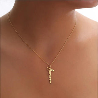 Vertical Personalized Name Necklace - Atelier Prints
