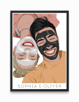 Couples Portrait | Custom Vector Art