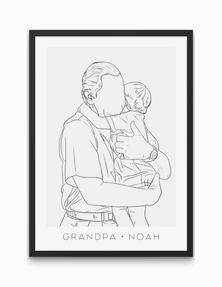 Grandfather & Child Custom Portrait