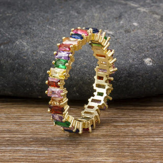 Luxury Rainbow Coloured Rings - 10 Styles