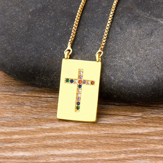 Cross Pendant Chain Necklace - 10 Pendant Styles