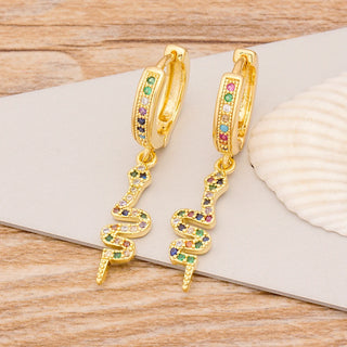 Funky Punk Style Long Snake Earrings - 3 Styles