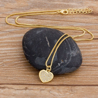 Lovely Heart Gold Necklace