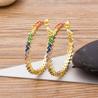 Luxury Rhinestone Hoop Earrings - 6 Styles