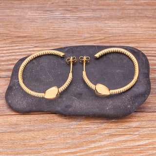 Hoop with Dainty Heart Earrings