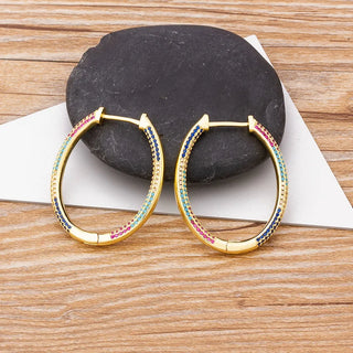 Luxury Rhinestone Hoop Earrings - 6 Styles