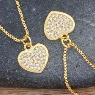 Lovely Heart Gold Necklace