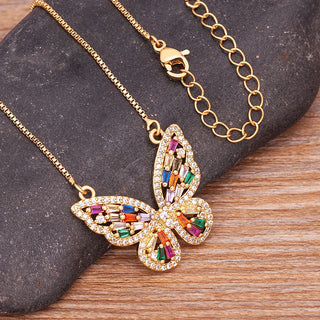 Lucky Butterfly Rhinestone Choker Necklace - 12 Styles