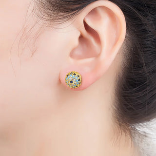 Ball Shaped Colourful Stud Earrings