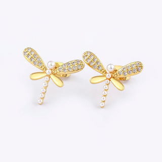 Luxury Dragonfly Stud Earrings