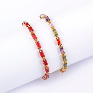 Crystal Link Chain Bracelet - 7 Colours