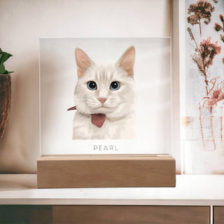 Pet Portrait | Custom Vector Art | Square Acrylic Plaque