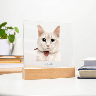 Pet Portrait | Custom Vector Art | Square Acrylic Plaque