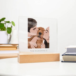 Family Portrait | Custom Vector Art | Square Acrylic