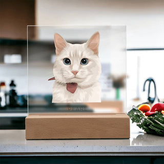 Pet Portrait | Custom Vector Art | Square Acrylic Plaque