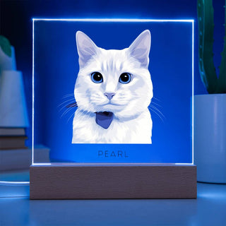 Pet Portrait | Custom Vector Art | Square Acrylic Plaque