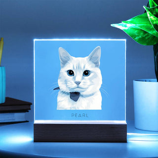 Pet Portrait | Custom Vector Art | Square Acrylic Plaque