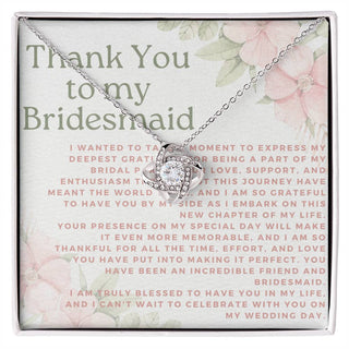 Bridesmaid Thank You Necklace - Atelier Prints