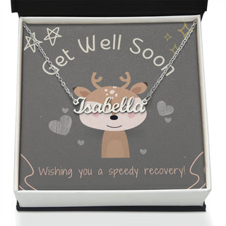 Get Well Soon Personalized Name Necklace for child - Atelier Prints