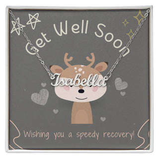 Get Well Soon Personalized Name Necklace for child - Atelier Prints