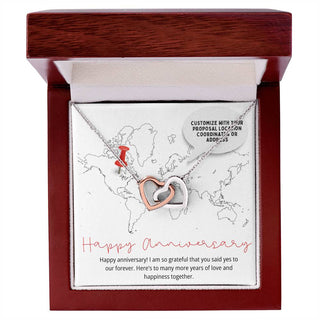 Happy Anniversary Customizable Personalized Necklace for her - Atelier Prints